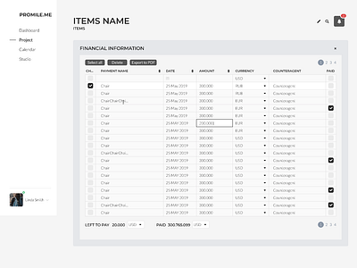 What are you working in Figma now? amount currency dashboard elements financial dashboard interface paid payment table ui ux