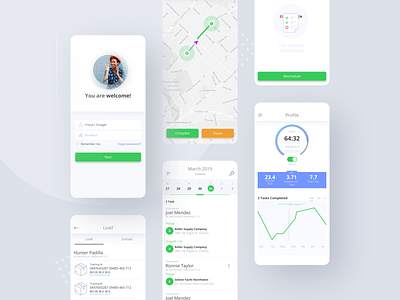 Best App for Tracking Deliveries animation app branding design elements interface ios logistic logistics logo mobile mobile app mobile ui timeline timeline cover transport transportationdesign transports trucking ux