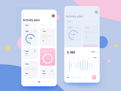 Activity Tracking Mobile App activity activity feed app dashboard design elements ice cream ice cream ui illustration interface ios logo mobile tracking typography ui ux vector web