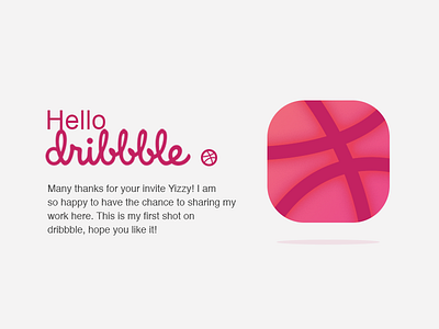 Hello dribbble (Daily ui #005) app icon daily ui hello dribbble icon landing page ui