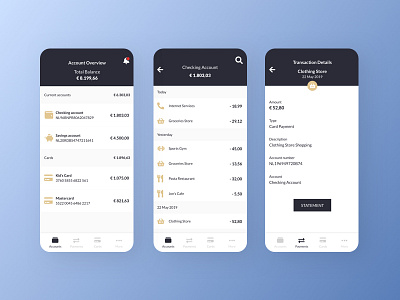 Digital Bank App app bank concept design financial flat minimal ui ui design ux visual