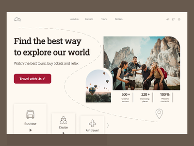 Travel agency ui ux webdesign