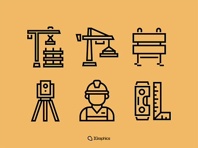 Construction Icon Set branding design icons iconsset ui vector