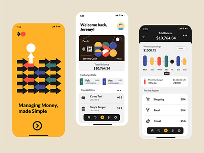 Banking Budget App app app design graphic design illustration ui visual design