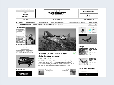 Retro Inspired Web Design airplanes clean landing page layout retro design simple typography vintage visual design web design