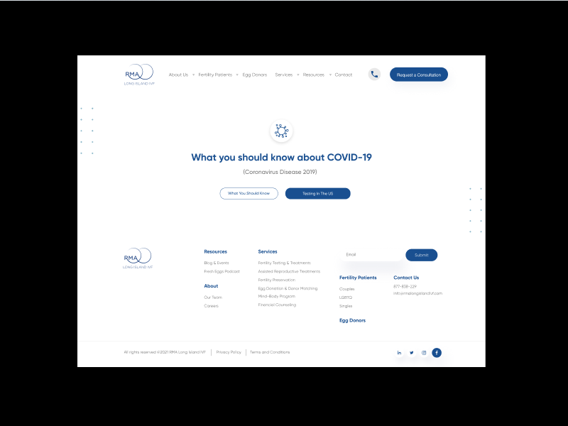 RMA Long Island IVF Branding & Redesign by Hudson Fusion on Dribbble