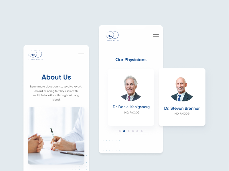 RMA Long Island IVF Branding & site Redesign by Hudson Fusion on Dribbble