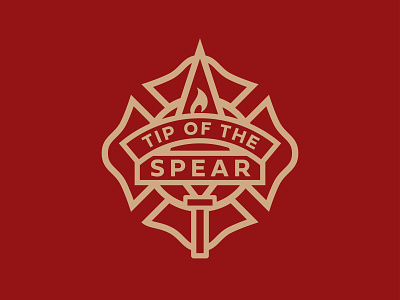Tip of the Spear Logo department fire logo public service spear vector
