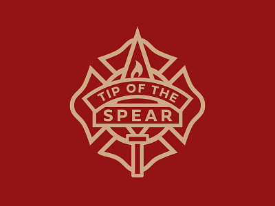 Tip of the Spear Logo department fire logo public service spear vector