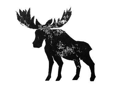 Linocut Moose