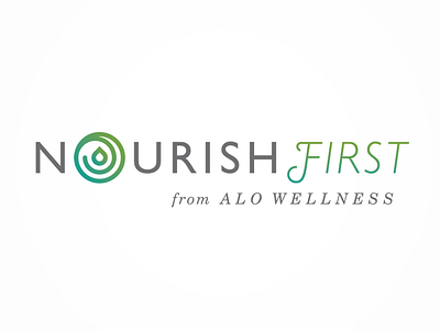 Nourish First Logo brand health logo nutrition wellness