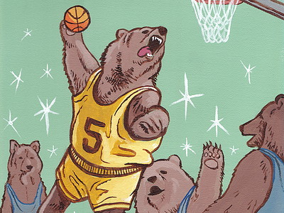 Bear Jordan basketball bear dunk slam dunk