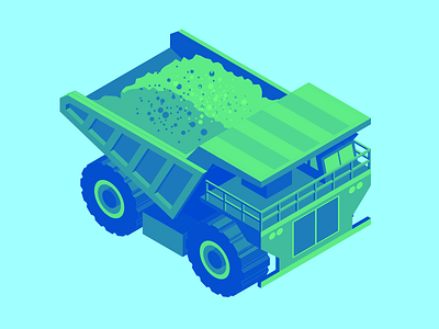 Mining Truck illustration isometric mine truck vehicle