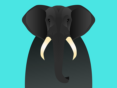 Elephant illustration [Animals Theme] - Gradient style amazon animal elephant hindu indian jungle spiritual temple