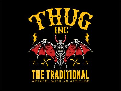 THUG Inc. - Illustration Assets badge design brand branding design distressed graphic assets graphic design hand drawn illustration logo logo design motorcycle nocturnal retro traditional illustration vintage