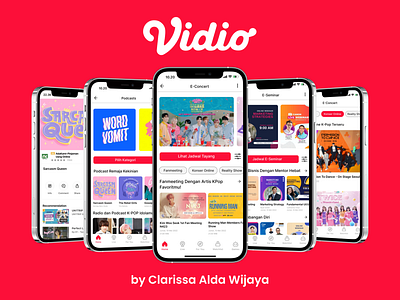 Vidio App Redesign | Adding New Features entertainment app graphic design product design ui ui ux user experience user interface ux vidio vidio app vidio exploration