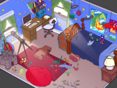 Concept01 V04 Small bedroom game unity3d vr