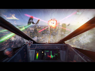 XWing Game Concept arcade game star wars unity3d xwing