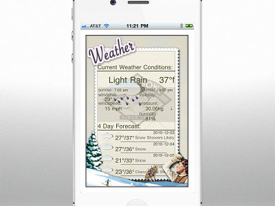 Snowreport Weather classic iphone light report ski ski resort snow vintage weather white