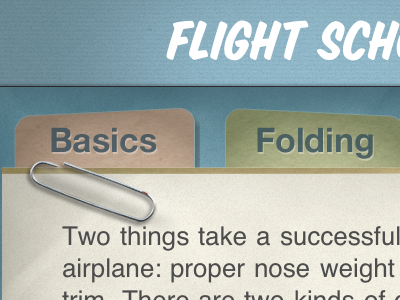 The Paper Airplane Guy Guide custom iphone iphone navbar navbar paper paper clip paper clip skeuomorphic tabs