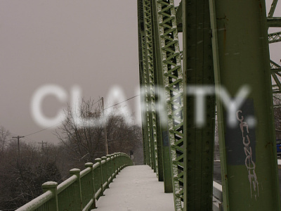 "Clarity." digital photography typography