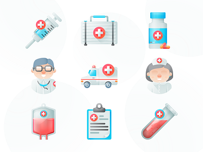 Medical Icon 3d care character colorful detailed flat health hospital icon iconography icons illustration medical vector
