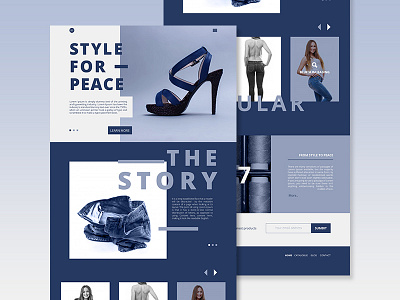 Style For Peace Web Design design ecommerce fashion landing page layout minimalist onlineshop theme ui web design website