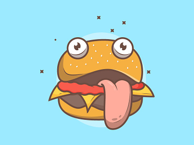 Burger Monster Drr burger character design download error page freebie illustration vector