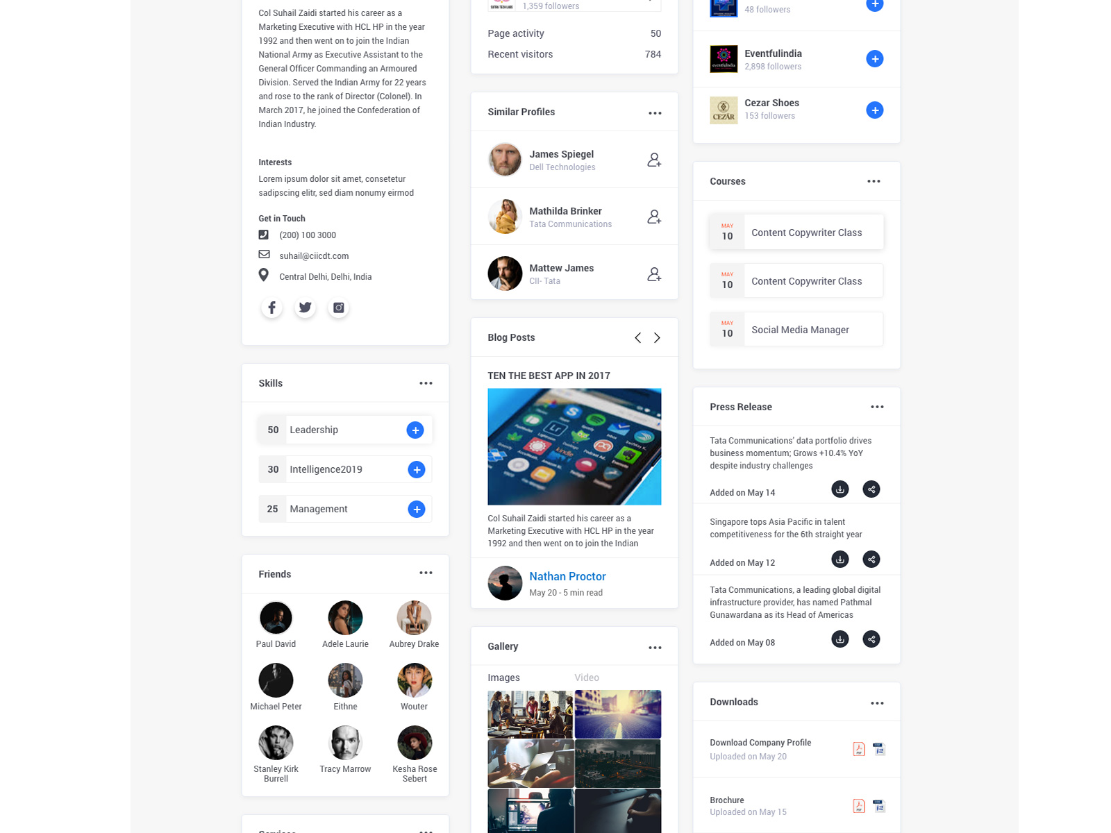 Social Media Widgets 45 Widgets by Sarpreet Kalyan on Dribbble