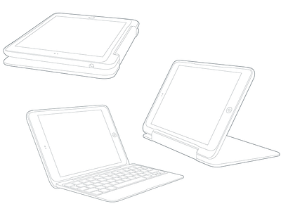 Illustrations iPad Keyboard illustrations ipad ipadcase keyboard line art sketch