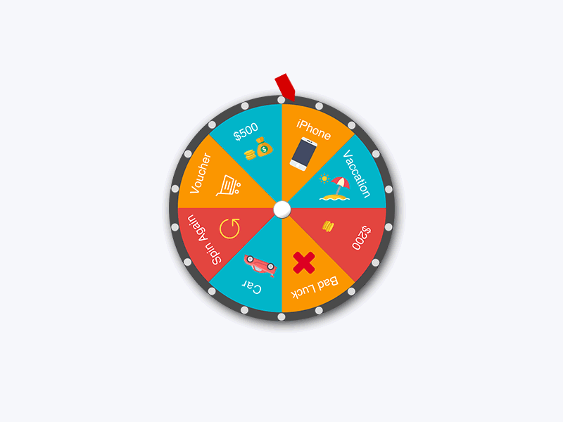 Wheel Of Fortune animation colors lucky prize wheel
