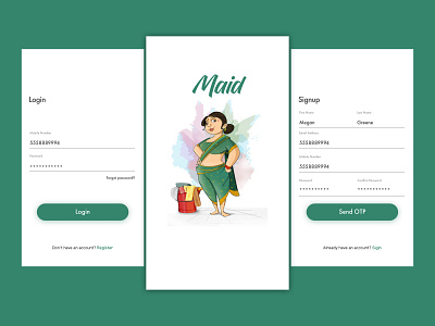 Daily UI #005 - Maid App Concept