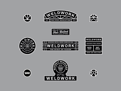 Weldwork Logo Designs badge design brand design branding design detroit illustration logo logo design logos michigan real estate vintage