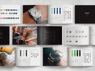 Lookbook Design for Horus Watch Straps book booklet brochure catalog design editorial fashion graphic design jewelry lookbook luxury merchandise print design watch watches