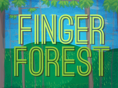 Finger Forest- Title game illustrator vector