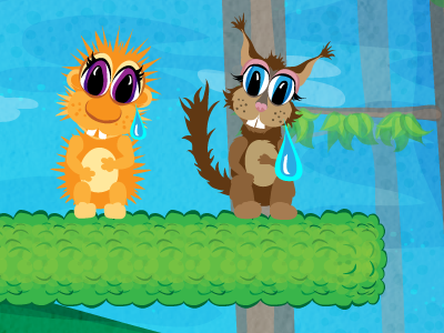 Finger Forest - Characters game illustrator porcupine squirrel vector