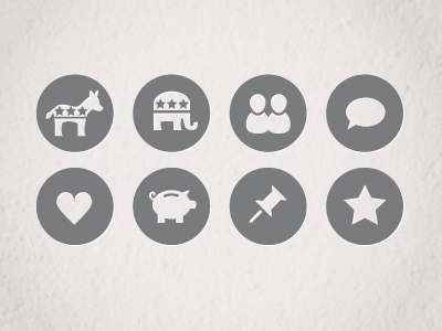 Political Icons icons illustrator policitical vector