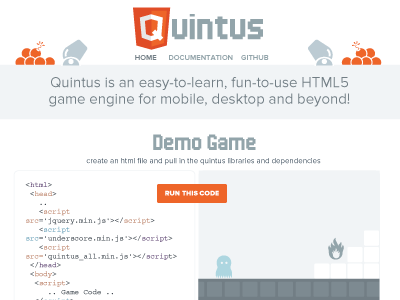 Quintus Landing Page