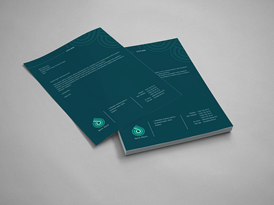 Letterhead A4 Color Terra Aqua Design