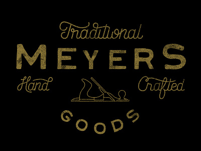 Meyers logo crafted hand logo script traditional typography