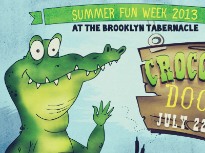 Crocodile Dock Kids Camp alligator bright cartoon colors crocodile dock hand drawn illustration illustrator kids photoshop
