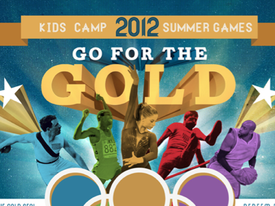 Kids Camp Summer Games bright colorful kids olympics