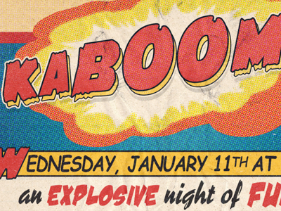 Kaboom! comic kids photoshop vintage