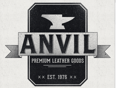 Anvil Logo anvil distressed illustrator leather photoshop vintage