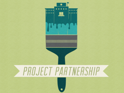 Project Partnership Logo paintbrush photoshop project school