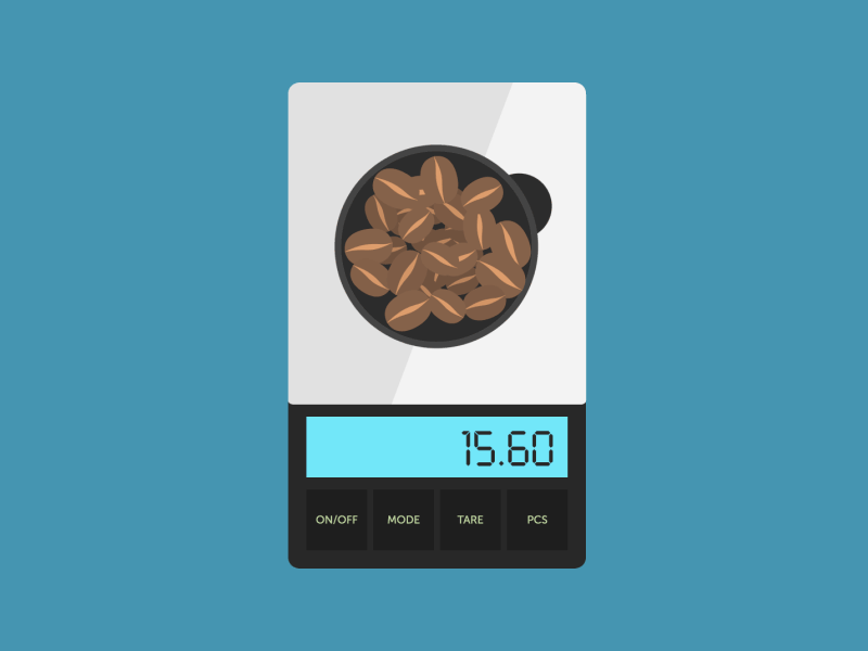 Weigh and grind brew coffee filter coffee hario illustration motion motion design