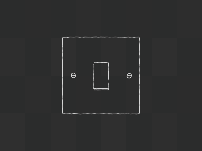 Switch boiling design gif illustration light switch motion switch