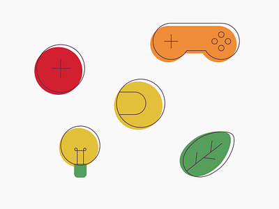 That Media Thing - Icons controller gamepad icon icons icons design illustration illustrator leaf lighbulb sport vector