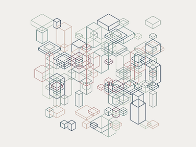 Geometric Shapes / 150205 creative coding generative art geometry hexels hype framework isometric pattern processing