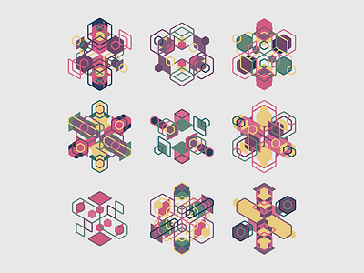 Geometric Shapes / 150906 creative coding generative art geometry hexels hype framework pattern processing